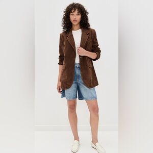Free People Paper Cut Vegan Suede Blazer